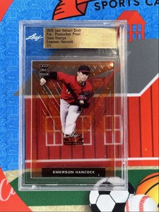 2020 Leaf Valiant Draft Pre-Production Proof Clear Orange Emerson Hancock RC 1/1