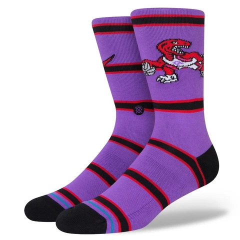 Men's Toronto Raptors HWC NBA Basketball Stance Stripe Crew Socks - Size Large Cover
