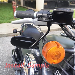 Black Motorcycle Mirrors For Harley Davidson Wide Glide Street Glide Road Glide - Bild 1 von 9