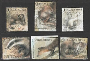 BÉLGICA - MUSTELIDAE 2008 JUEGO COMPLETO DE 6 MNH incluyendo ERME - Imagen 1 de 1