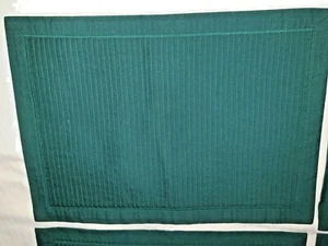 4 dunkelgrüne Baumwolle Lamellen Platzmatten 13" x 17 1/2" Vintage - Bild 1 von 5