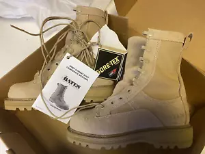 Bates 03-D-0321 US Army Desert Tan Wildleder Segeltuch Schnürung Kampfstiefel Da - Bild 1 von 18