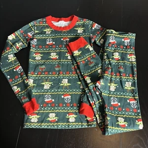 HANNA ANDERSSON Star Wars Boys Kids Size 150/US 12 Yoda Christmas Pajamas Set - Picture 1 of 4