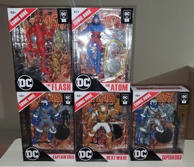 McFarlane 金色标签 Captain Cold Atom Flash 热浪页面打孔器玩偶套装 — 第 1/2 张图片