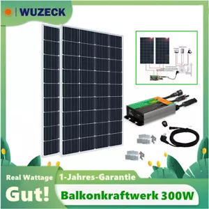 300W Glass Solarmodul Photovoltaikanlage Balkonkraftwerk Kit for PV Solarpanel - Bild 1 von 23