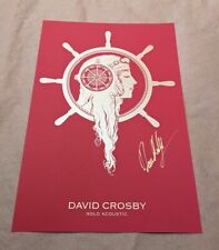 David Crosby REAL hand SIGNED 12x18" Promo Poster #1 COA Stills Nash Young