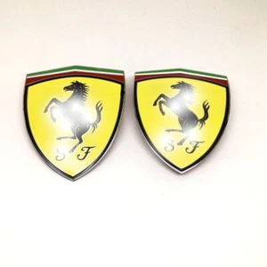 Fender Shield Badge Emblem F430 360 365 430 458 488 599 California Roma Set - Picture 1 of 4