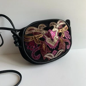 Beverly Feldman VTG 80s bag VGC leather cross body shoulder 90s vintage disco - Picture 1 of 9