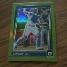 2021 Donruss Optic Sam Huff Rated Rookie Lime Green Prizm Texas Rangers Rc #44