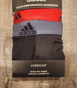 adidas  Stretch Boxer Brief Underwear (3-Pack) sz xl 18-20 new boys youth midway - Picture 1 of 1