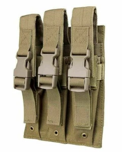 VISM Triple Hicap Pistol Magazine Pouch MOLLE Tactical Duty Gear Hunting TAN - Picture 1 of 4