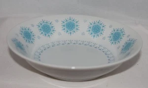5 Vintage Harmony House BERRY SAUCE BOWLS Blue Atomic Snowflake Holiday 5" - Picture 1 of 1