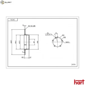 2x BRAKE DISC 241 114 FOR MERCEDES-BENZ C-CLASS/T-Model CLK/Convertible SLK 1.8L - Picture 1 of 9