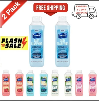 (2 Pack) Suave Essentials Daily Shampoo 22.5 fl oz  Various Scents Available - Image 1 of 4