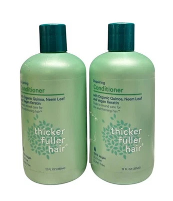 (2) Acondicionador reparador de cabello más grueso orgánico vegano SLS sin GF 12 OZ Foto 1 de 3