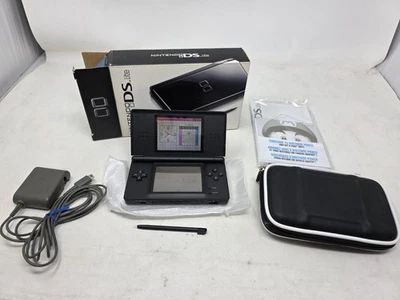 Consola Nintendo DS Lite Azul Cobalto Negra Completa En Caja Probada Modelo EE. UU. Limpia Foto 1 de 3