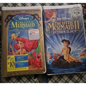 Disney The Little Mermaid 1 & 2: Return to the Sea VHS Clamshell Lot L1 - Picture 1 of 10