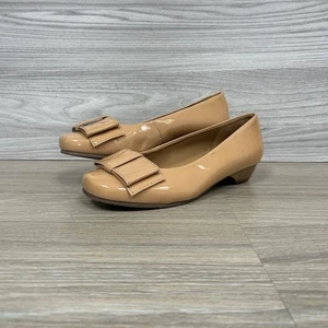 Hotter Chantel Pumps Leder Slipper niedriger Blockabsatz Größe 4 beige - Bild 1 von 15