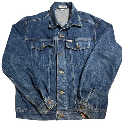 Vintage Denim GUESS By Georges Marciano Blue Jean Jacket Sz Large Made In USA - Image 1 of 4