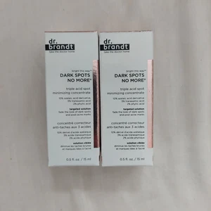 2 DR. Brandt Dark Spots No More Triple Acid Spot Minimizing Concentrate 0.5 oz - Picture 1 of 4