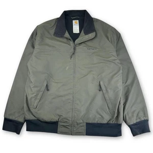 VTG Carhartt 4351.072.63 Windbreaker Bomber  Jacket, Khaki Green, XL  (JKT722) - Picture 1 of 8