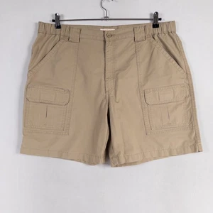 Savane Shorts Mens 40 Khaki Tan Front Cargo Pockets Cotton Blend Hiking Casual - Picture 1 of 11
