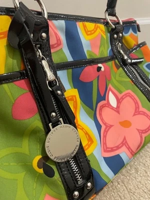 Franco Sarto Multicolor Floral Cartera Bolso de Mano - Cremalleras, Bolsillos, Correas Foto 1 de 4