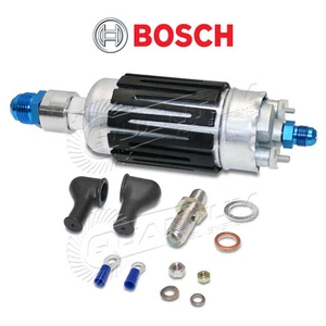 GENUINE Bosch 0580464200 200LPH Inline Fuel Pump +10AN Inlet/6AN Outlet Fittings - Picture 1 of 5