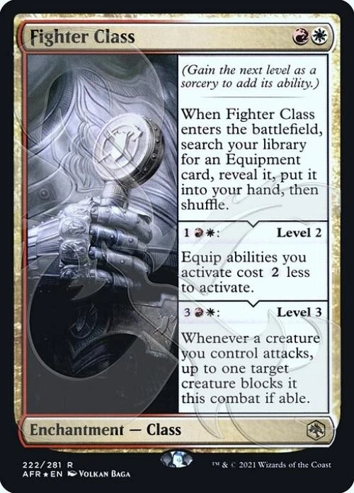 Fighter Class -Foil Light Play MTG AFR Ampersand Promos - Image 1 of 1