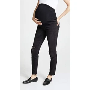 MADEWELL MATERNITY Over The Belly Skinny Jeans Size 23 High Rise Black Sea  - Picture 1 of 10
