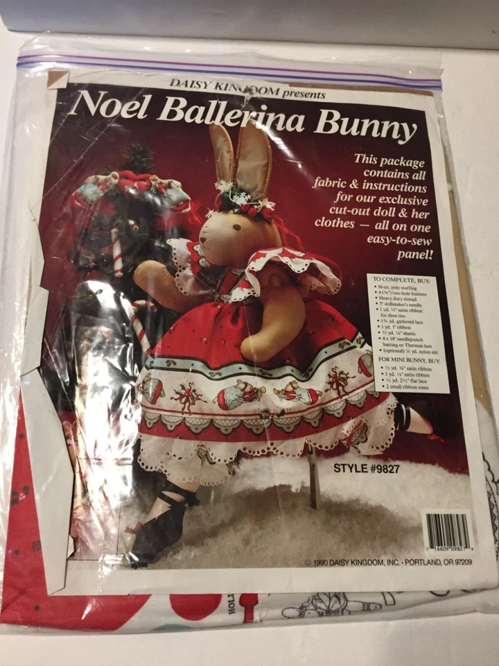 Daisy Kingdom Noel Ballerina Bunny Fabric & Pattern - Image 1 of 2