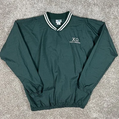 Vintage Chi Omega Dad’s Weekend Pullover Windbreaker Made In USA  XL Preppy Vtg - Image 1 of 4