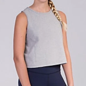 Ivivva (Lululemon) Grey Sleeveless Cropped Tank Top Size 8 - Picture 1 of 7