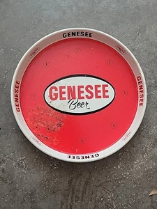 Vintage Genesee Beer Round Metal Serving Drink Tray 12'' - Picture 1 of 2