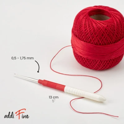 1 Garnhäkelnadel mit Griff von Addi