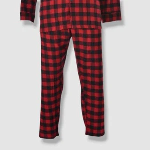$37 Hanes Men's Red Black Plaid Flannel Cotton Lounge Sleepwear Pajama Pants XL - Picture 1 of 2