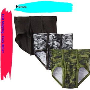 Hanes Boys' 3 Pack Ultimate Comfortsoft Printed Camo Brief, Assorted, Small - Picture 1 of 1
