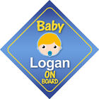 Baby Logan On Board Car Sign *Choice of Hair Colours*