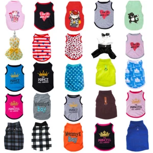 Cute Pet Clothes Cat Small Dog T-Shirts for Puppy Chihuahua Vest Clothing Summer - Picture 1 of 18