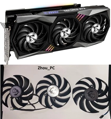 ZHOU_PC GPU Replacement Fan For MSI RTX 3060 3060ti 3070ti 3080 3090 gaming X Z Trio