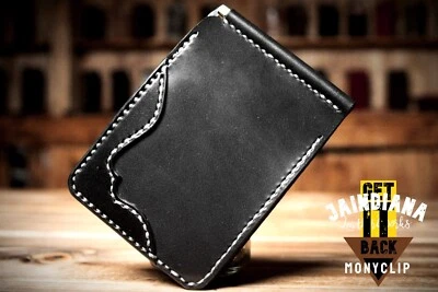 Saddle Leather Money Clip / Hand Sewing Hand made/ From Japan - Image 1 of 4