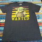 T-shirt à manches courtes noir Mad Engine Star Wars Yoda Wanted taille LaRGE