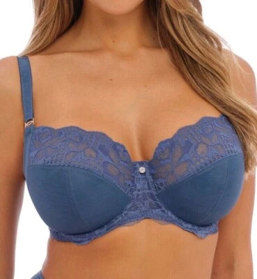 Fantasie FL101801 Reflect Lace Underwire Side Support Bra BLUE size 30 DD (E) - Image 1 of 4