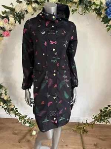 JOULES Waybridge Raincoat Size 8 14 & 16 Waterproof Black Midnight Beasts NEW - Picture 1 of 11