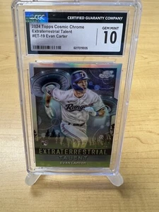 2024 Topps Cosmic Chrome Extraterrestrial Talent #ET19 Evan Carter CGC 10 - Picture 1 of 2
