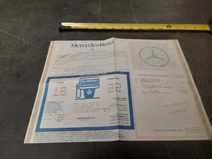 1986 Mercedes Benz 300 E Original Dealer  Window Sales Sticker  - Picture 1 of 8