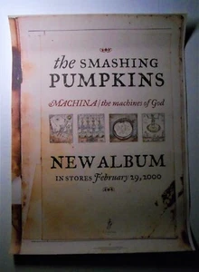 Póster promocional Virgin Records 1999 The Smashing Pumpkins 18" X 24" - Imagen 1 de 1
