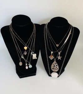 Lote de 10 cadenas colgantes de plata esterlina ponibles de reventa de joyas - Imagen 1 de 14