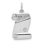 Sterling Silver Diploma Charm Graduation Pendant Jewerly 24Mm X 13Mm