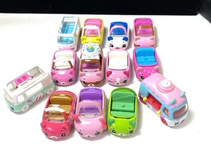 Lot Of 10 Moose Shopkins Cutie Die Cast Girl Cars - Picture 1 of 7